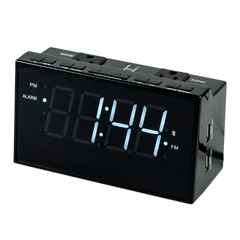 Hotelo Alarm Clock Radio with Bluetooth and Dual USB Charging