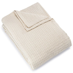 Registry Honeycomb Weave Cotton Blanket, Natural