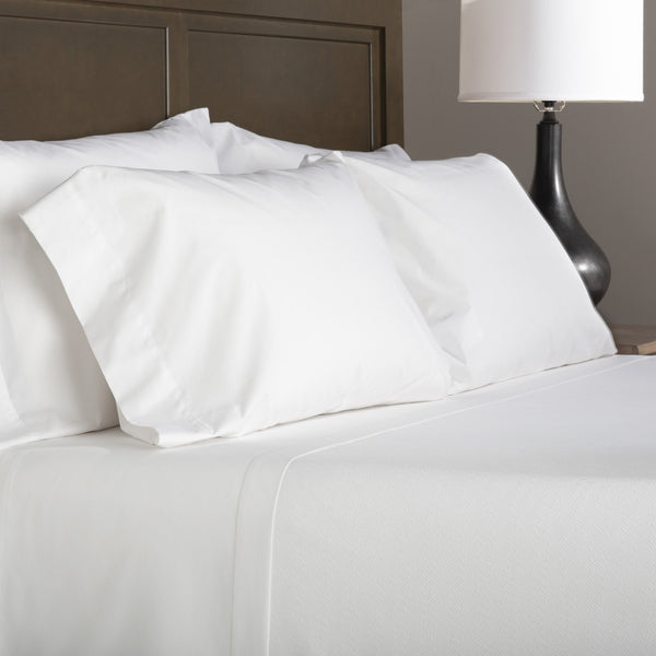Registry 200 Thread Count Mercerized Fitted Sheets, White