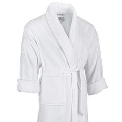 Registry 13-Oz. Cotton Terry Velour Shawl Collar Robe, White, 49" Length