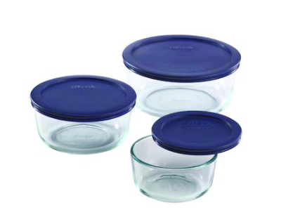 Pyrex 6-Piece Round Food Storage Containers
